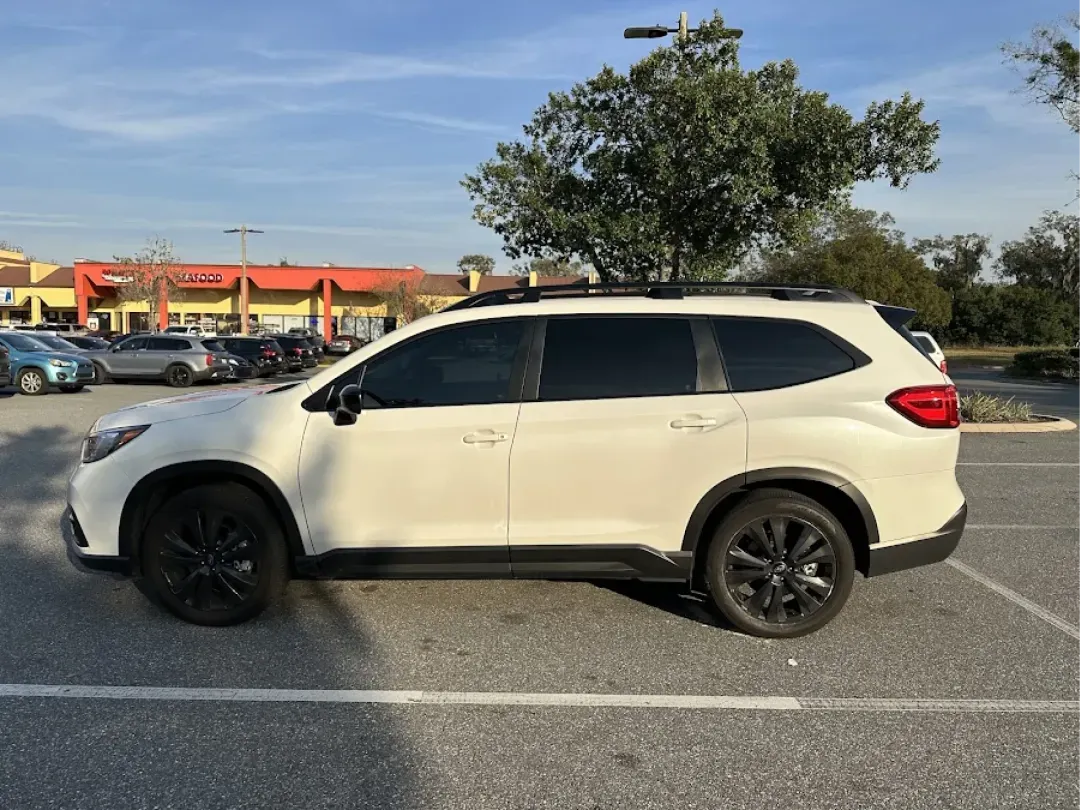 White Subaru Ascent after a mobile maintenance detail by Detail Champ